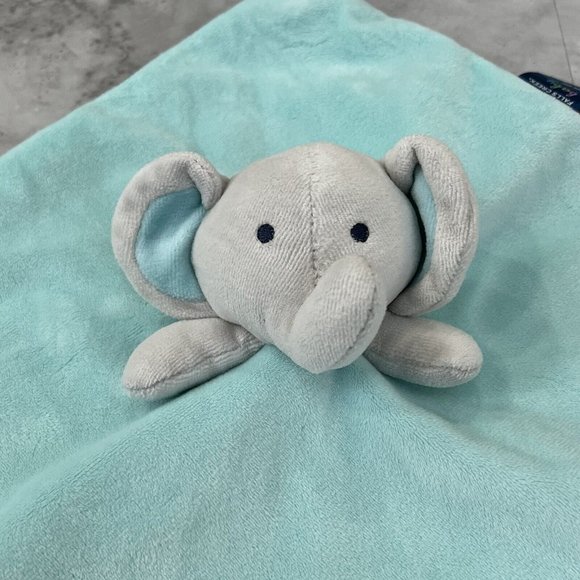 Falls Creek Baby Elephant Lovey Security‎ Stuffed Blue Teal Grey 12 X 12 Plush - Picture 2 of 5